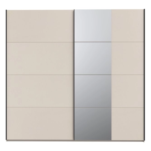 Szafa przesuwna z lustrem 220 cm Piaskowy